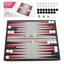 ZUNIPLEX Magnetic Backgammon Set,Dice Game,Magnetic Pieces,Small Land-Based Game,Board Game for Kids Beginner Travelling Chess Piece Set with Portable Storage Board(25cm*25cm)