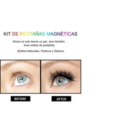 Kit de 10 pestañas con delineador de ojos LabG RT486