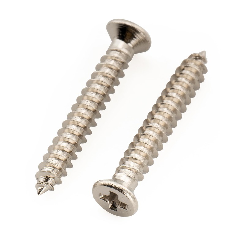 Musiclily Ultra M2.6x18mm Stainless Steel Bridge Escutcheon Screws Millimeter Flat