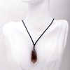 2 Inches Large Healing Crystal Necklace Smoky Quartz Pendant with