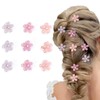Campsis 9PCS Flower Mini Hair Clips Floral Small Hair Claw