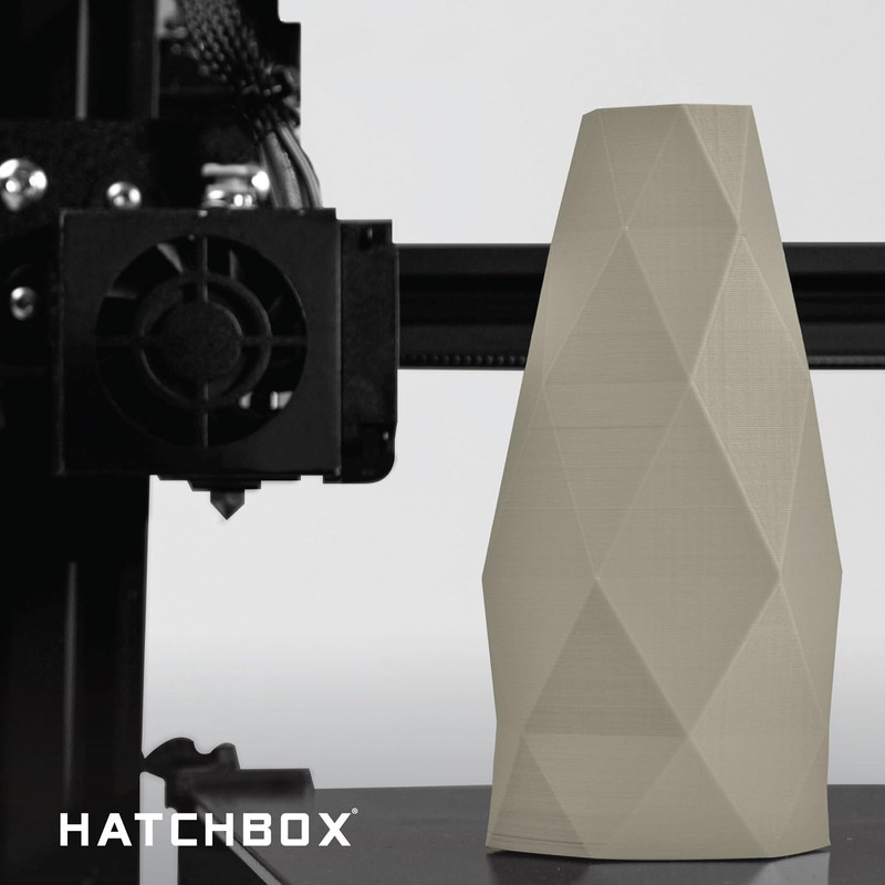 HATCHBOX 1.75mm Cool Gray TPU 3D Printer Filament Shore 95A,