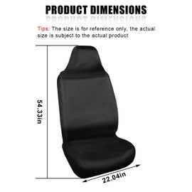 DUSCOKE 2PCS Car Seat Cover Protector, Waterproof Stain Resistant Auto Front Seat Protectors, Universal Dustproof Vehicle Interior Seats Covers for Cars, SUVs, Trucks (2PCS/Front)