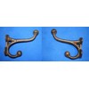 Americana Farmhouse Bath Towel Hooks Cast Iron Double Hooks, 4"