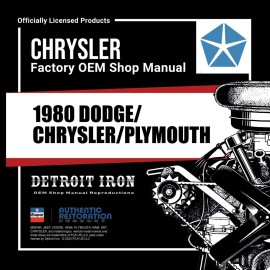 1980 Dodge / Chrysler / Plymouth Full Size Car Shop Manuals & Parts Book Kit