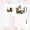 MVVMTOP 6pcs Diamond Art Painting Greeting Card, DIY Horse Diamond