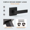 KNOBWELL 4 Pack Contemporary Dummy Lever Door Handle, Lever Door