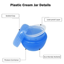 Cosywell Travel Containers Travel Size Containers for Toiletries Cream Jars 6PCS Refillable Leak-proof Travel Accessories with Lid for Lotion Cosmetic Makeup Body Cream