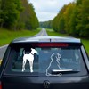 White Funny Dog Moving Tail Decal Windshield Wiper Sticker Cute