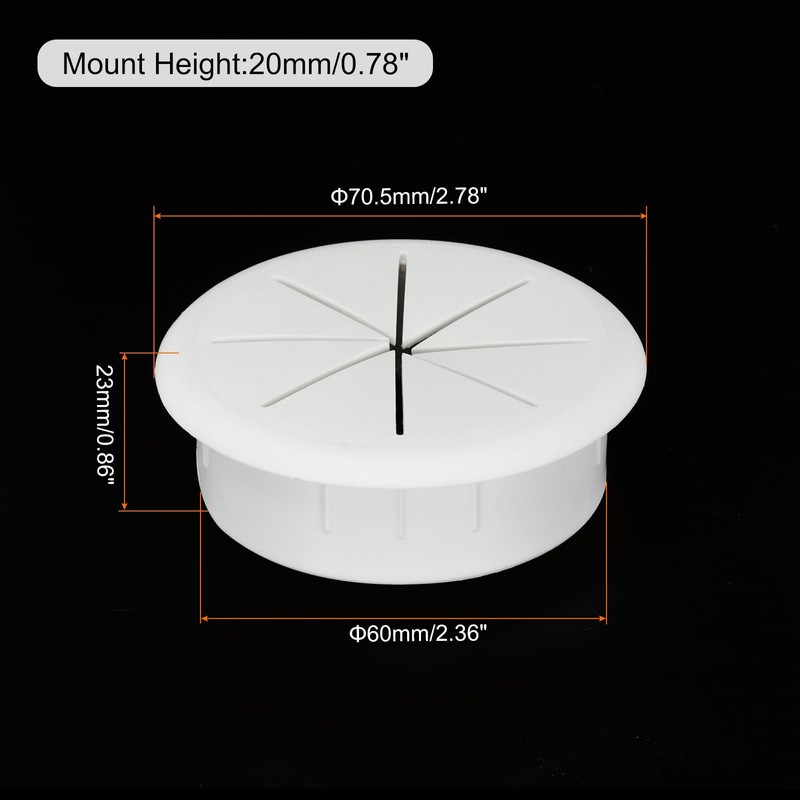 sourcing map 5pcs Cable Hose Snap Bushing Grommet Protector 60mm