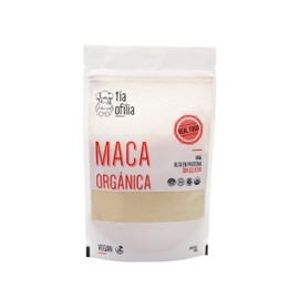 Tía Ofilia  Maca en polvo orgánica  Deshidratada a bajas temperaturas  Superalimento  100 g  Organic Maca Powder  Low temperature dried  Superfood    