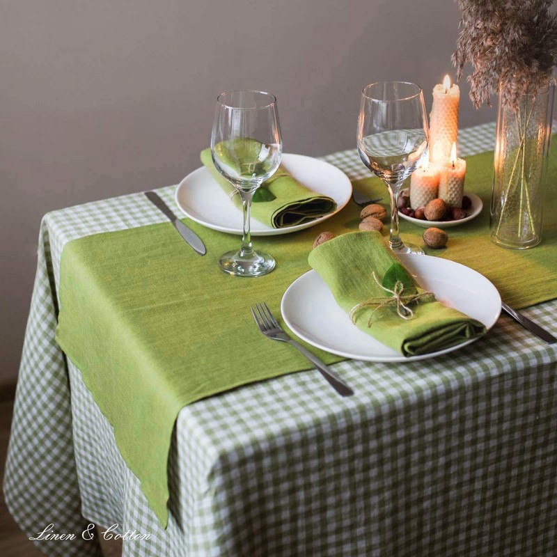 Linen & Cotton Table Runner Cloth Hygge in 100% Linen,