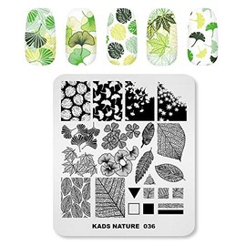 KADS Nail Stamp Plate, Maple Leaf Stamping Nail Plate, Nail Stencil, Nail Image Plate (NA036)