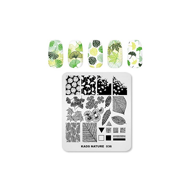 KADS Nail Stamp Plate, Maple Leaf Stamping Nail Plate, Nail