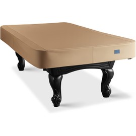 BEARCOVER Heavy Duty Leatherette Billiard Pool Table Cover, Waterproof & Tearproof Cover for Pool Table 7/8/9FT (Wheat Brown, 8FT-(100"LX 56"WX 8“H))