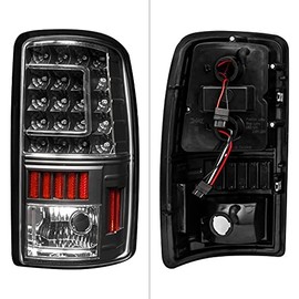Xtune ALT-ON-CD00-G2-LED-BK Tail Light (1500/2500 00-06 / GMC Yukon/Yukon XL 00-06 / GMC Yukon Denali/Denali XL 01-06 ( Lift Gate Style Only ) Version 2 C Shape LED s - Black)