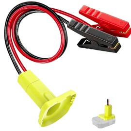 Jumper Cables Adapter Compatible with Ryobi 18V Battery, 2FT 12AWG Portable Battery Jump Starter Cable, Automotive Booster Power Cord for Car and Light Vehicle Starting