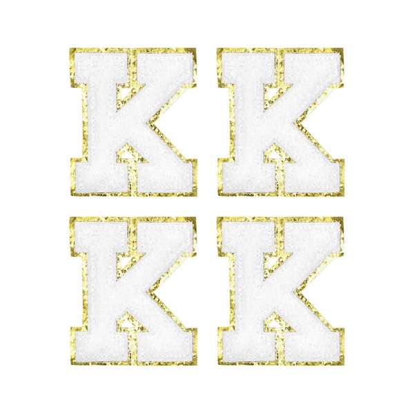 uxcell Chenille Letter Patch Iron on Letter Patches for Clothes,
