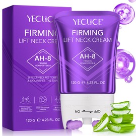 Firming Lift Neck Cream - for Sagging Skin & Wrinkle Reduction, Visible Lift & Deep Hydration, Cooling Rollerball Applicator, Travel-Friendly, 120g
