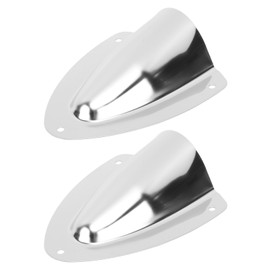 1 Pair Stainless Steel Clam Shell Vent Polished Marine Wire Cable Vent Cover for Yacht Boats Fishing Boats 100mm/3.93in
