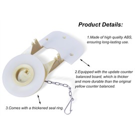 3-Inch Toilet Flush Valve Flapper Compatible with TOTO THU128 THU092-7 Flapper Valve Replacement Parts with Silicone Seal and Counter Balanced