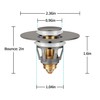 Universal Bathroom Sink Stopper with Hair Catcher, for 1.04-1.97 Inch