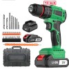 20V Brushless Cordless Drill/Driver w/2Ah Battery, 3/8" Chuck, 18+3P &