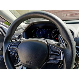 iJDMTOY High Gloss Black Genuine Carbon Fiber Larger Paddle Shifter Extensions Compatible with Honda Accord Civic Insight CR-V