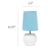 Simple Designs LT2084-BLU Mini Studded Texture White Ceramic Bedside Table