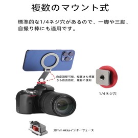 MagSafe Tripod Mount Phone Holder, with 1/4 Screw Hole, Compatible with 16/15/14/13/12 Series (1/4" Screw & 38MM)