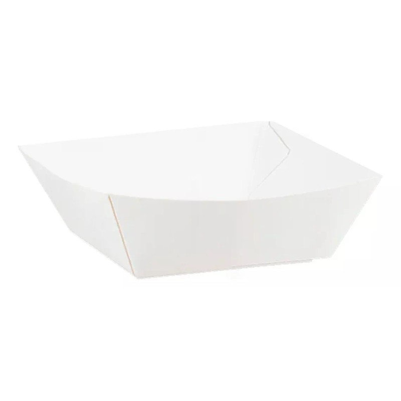 Empaques Brooks 100pz Charola Blanca Cartoncillo Para Alimentos Armable