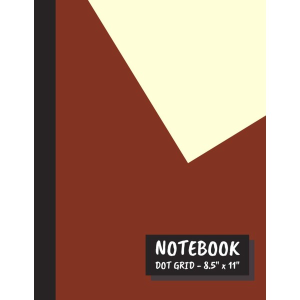 Dot Grid Notebook: 8.5x11in - 120 pages - Brown and