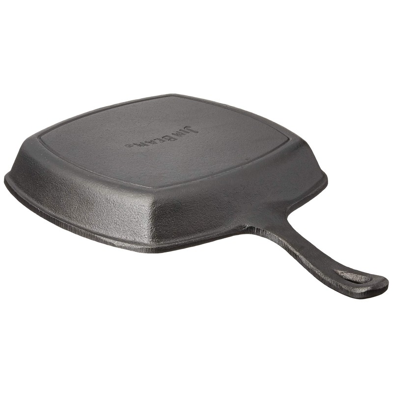 Jim Beam JB0217 10.5" Pre Seasoned Cast Iron Square Skillet