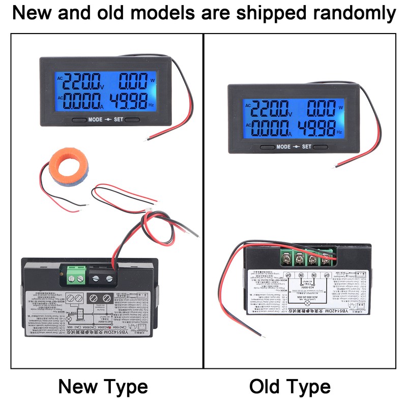 YB5142DM 0-500V Intelligent Digital LCD Display AC Voltage Current Tester