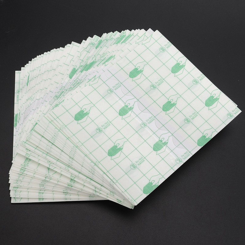 100pcs Transparent Waterproof Tape PU Film Anti Allergic Wound Fixing