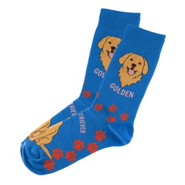Sillies Socks Dog Socks - Golden Retriever Socks, Cool Animal Socks, Cute Dog Socks - Unisex Crew Sock Set, One Size Fits Most (8-13)