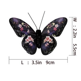 Cartanfill-Artificial Butterfly Decorations Set, 12 Pieces, 6 Colors, Clip for Home, Wedding, Party Decor