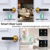 Foxlock Fingerprint Door Lock with Screen, RFID Smart Door Handle