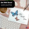 Get Well Soon Cards Bulk Greeting Card Set (Butterflies) 18