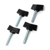 Design61 4 x Plastic Wing Screws with Threaded Bolts Steel