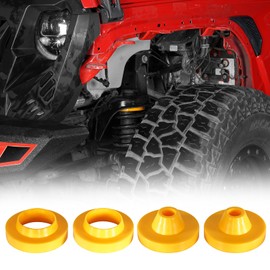 Hooke Road JL 3/4" Spacer Leveling Lift Kit Compatible with 2018-2025 Jeep Wrangler JL & Unlimited 2/4 Doors, Front & Rear Suspension Bump Stop Extensions Spacers - 4 PCS