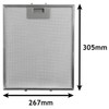 SPARES2GO Vent Extractor Aluminium Mesh Filter for Ignis Oven Cooker