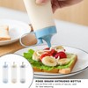 DOERDO 3Pcs Silicone Squeeze Bottles with Lid for Sauce Condiment