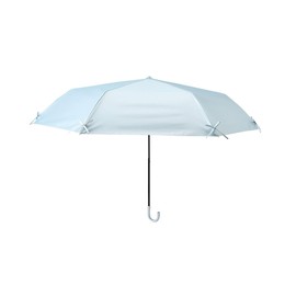 Francfranc Flanc Blackout Ribbon Folding Umbrella, 19.7 inches (50 cm) (For Rain or Shine), blue (light)