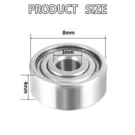 Pack of 40 Ball Bearings, Mini Deep Groove Ball Bearings, 693ZZ Made of Carbon Steel, High Precision Bearings for Skateboards, Inline Skates and Small Mechanical Applications