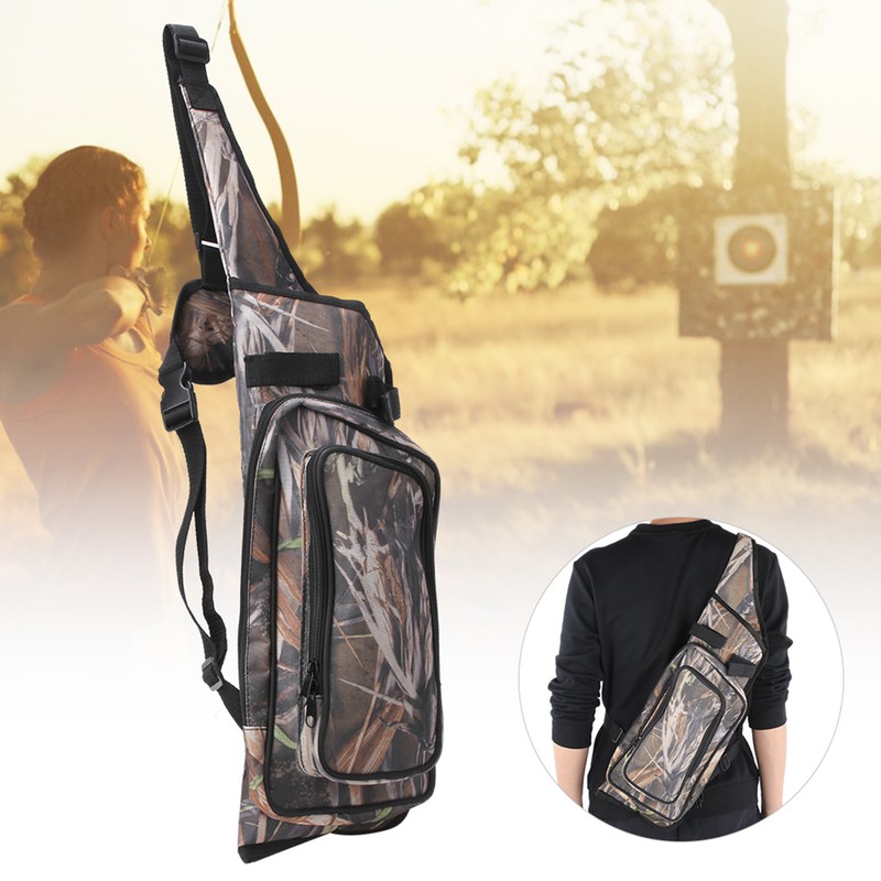 Reed Camouflage Outdoor Portable Messenger Archery Quiver Bag Arrow Bow