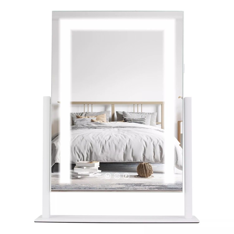 Laromni Super Bright Lighted LED Bathroom Makeup Mirror 10X Magnification