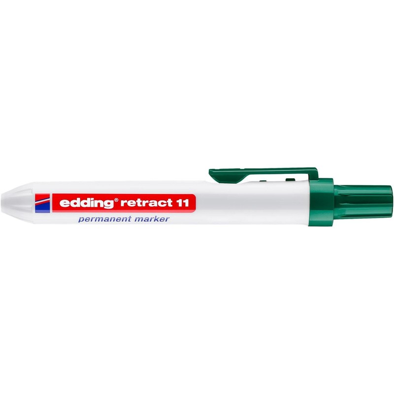 Edding Permanent retract 11 markers green 1.5-3 mm, pack of