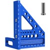 ViewReal Aluminum Carpenter Square with 3D Multi-Angle Layout Measuring Ruler