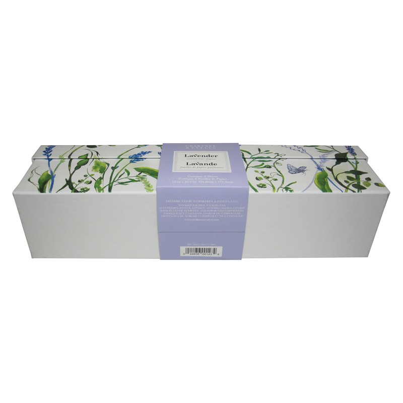 Crabtree & Evelyn Lavender Scented Drawer Liners 8 Sheets (12
